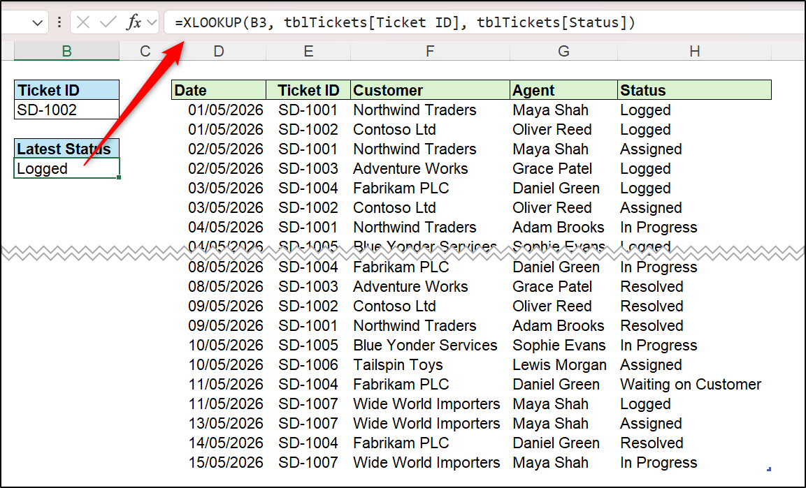 XLOOKUP returns the first instance of the found value by default
