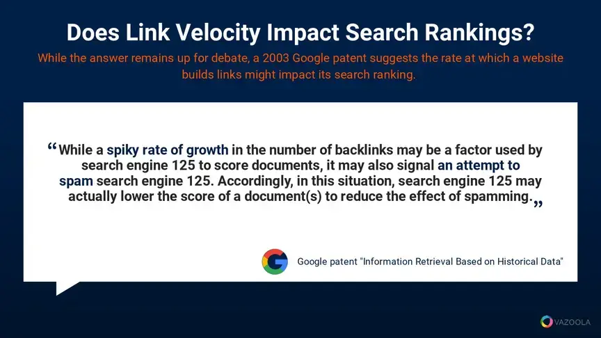 does link velocity impact search rankings?