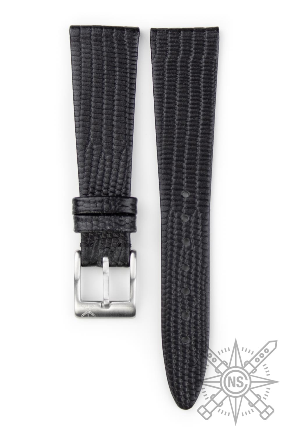 Various stitching styles and colors for lizard watch straps.