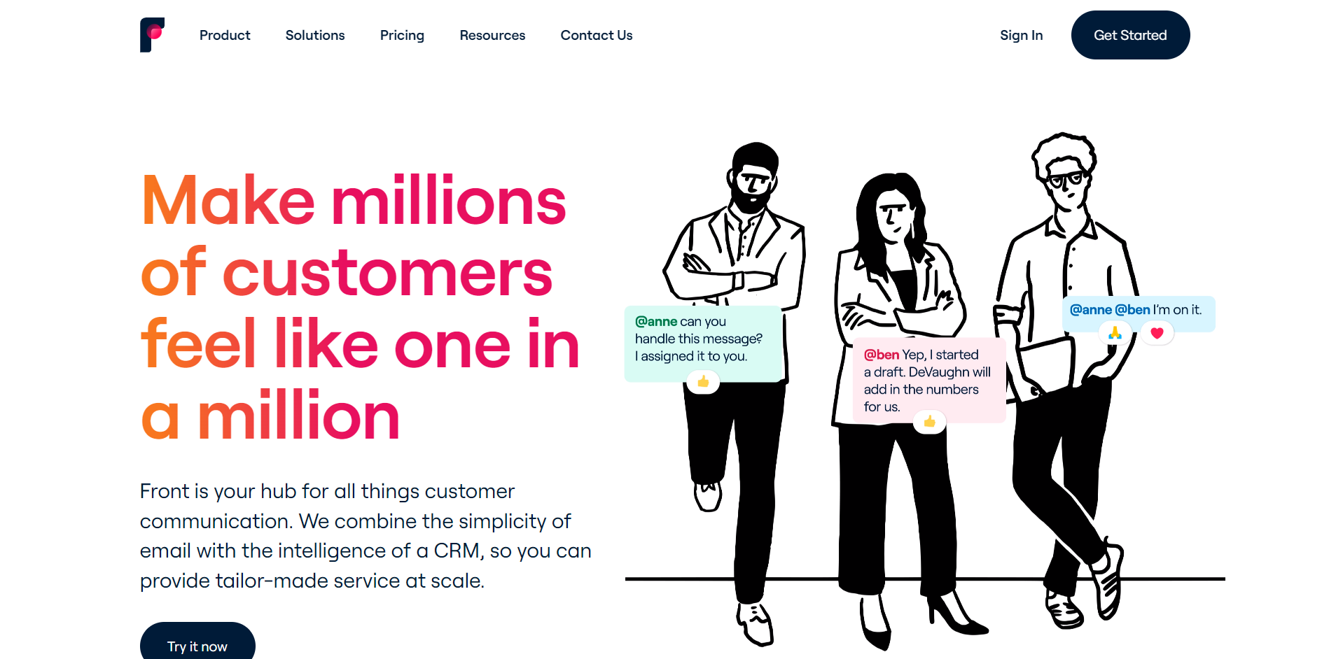 Front main page
