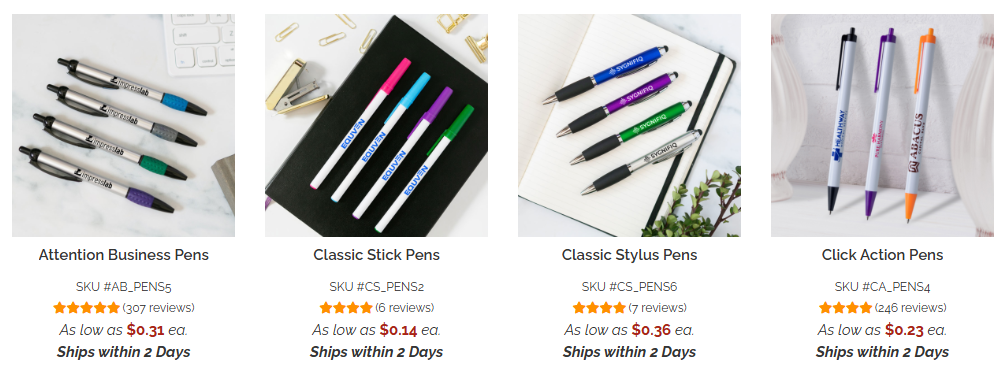 Promotional pens
