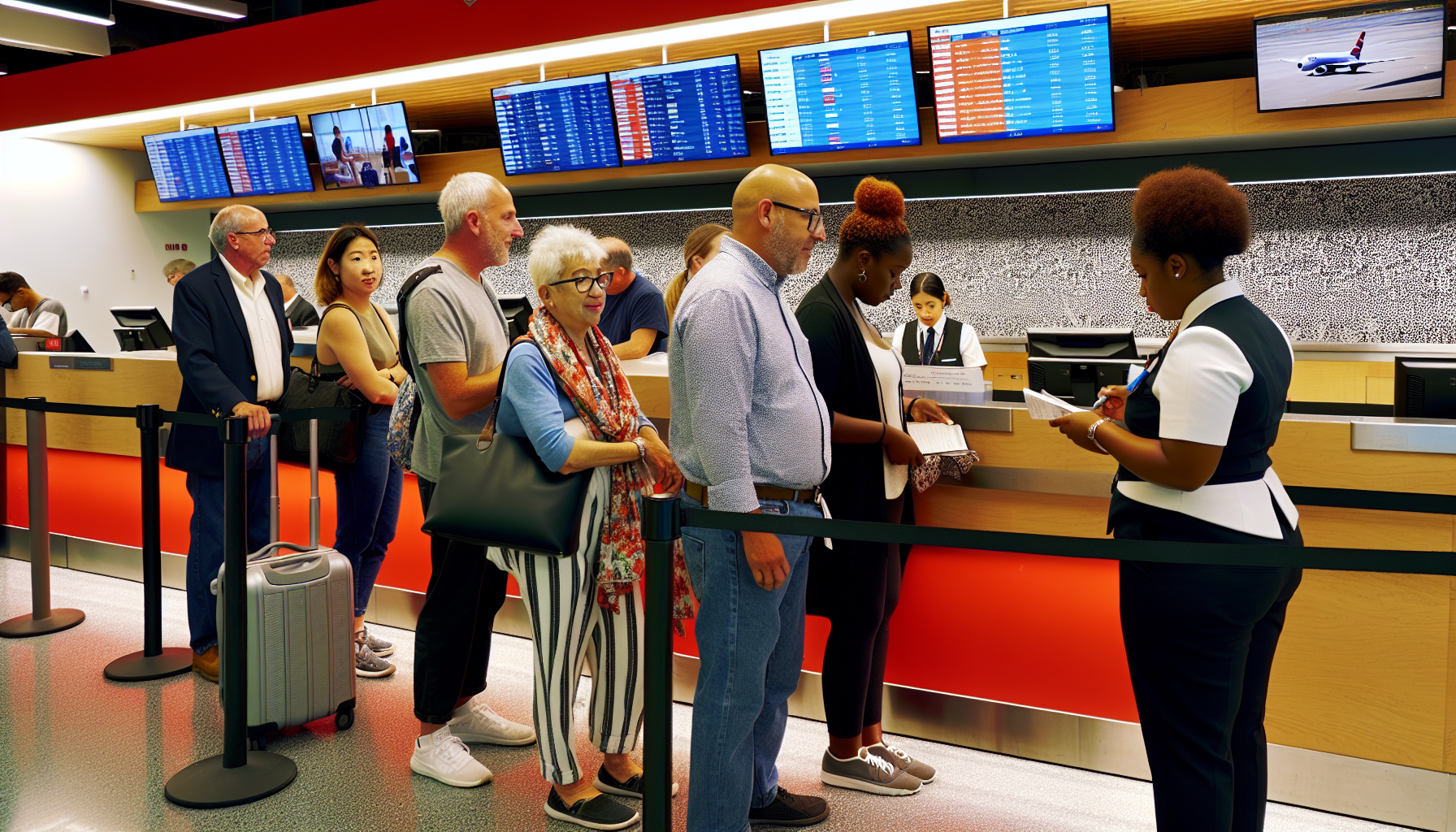 Avianca Brasil check-in counters at JFK Airport Terminal 4