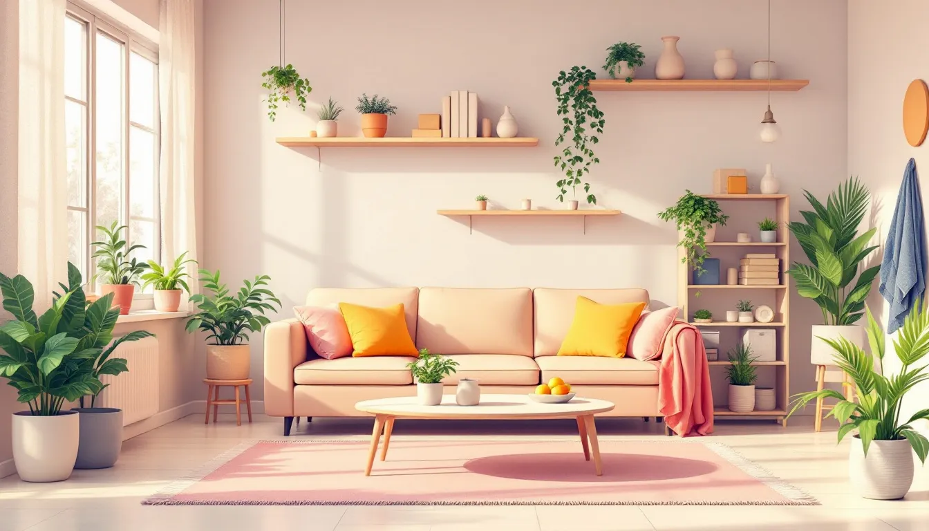 An organized living space demonstrating the benefits of maintaining a clutter-free home.
