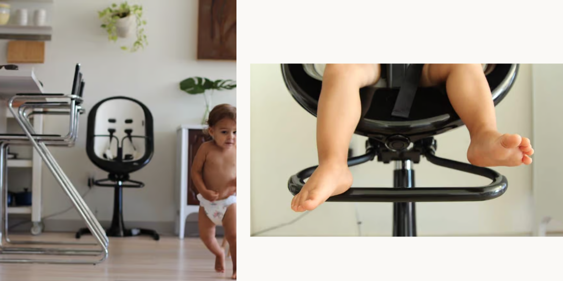 Multi-height adjustable high chair for any table or dining experience