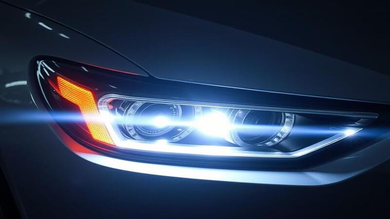True white light emitting after proper fitment led headlights in the hood of a car