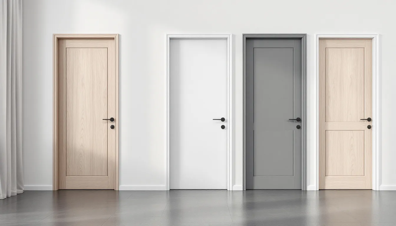 Enhancing Scandinavian aesthetics with interior doors, showing stylish door designs.