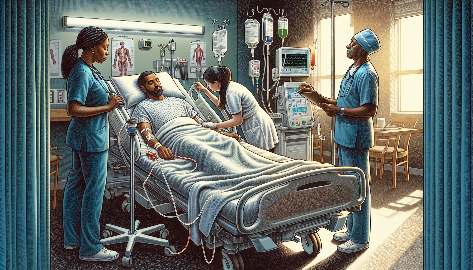 Illustration of hospitalization for acute pancreatitis