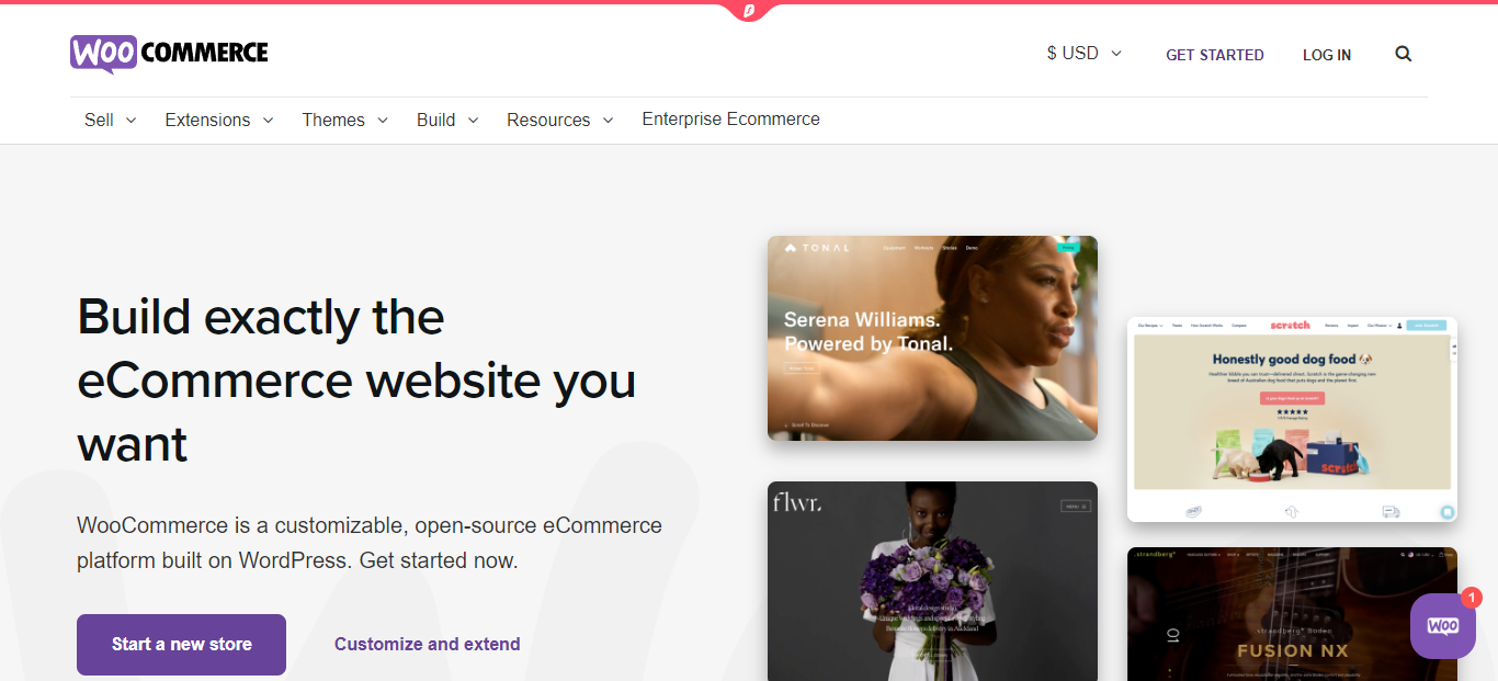 WooCommerce home page screenshot