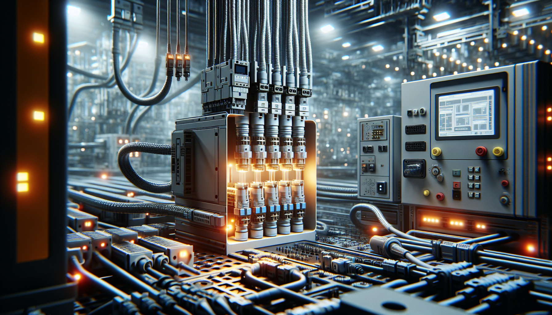 Modular rectangular connectors for industrial use