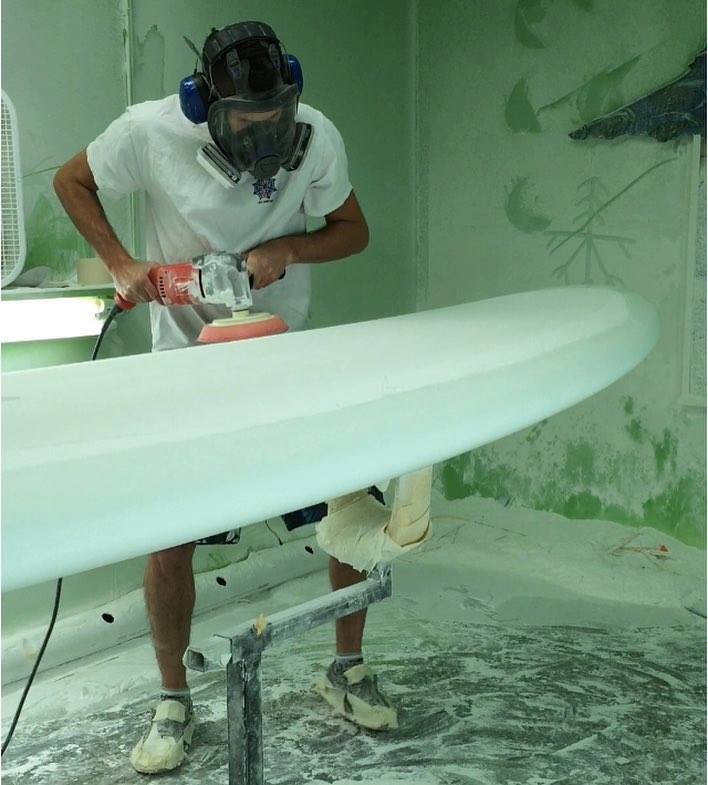 sanding a hard sup board