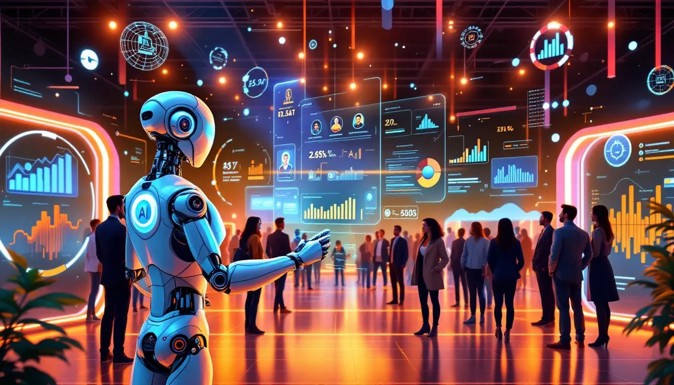 A graphic depicting the benefits of using AI in recruitment.