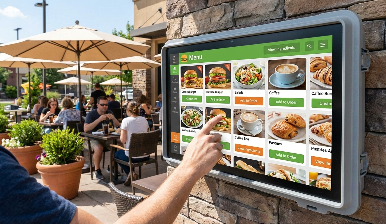 10 Best Outdoor Digital Menu Boards of 2026 (Ultimate Guide) 3 touch-enabled outdoor menu boards
