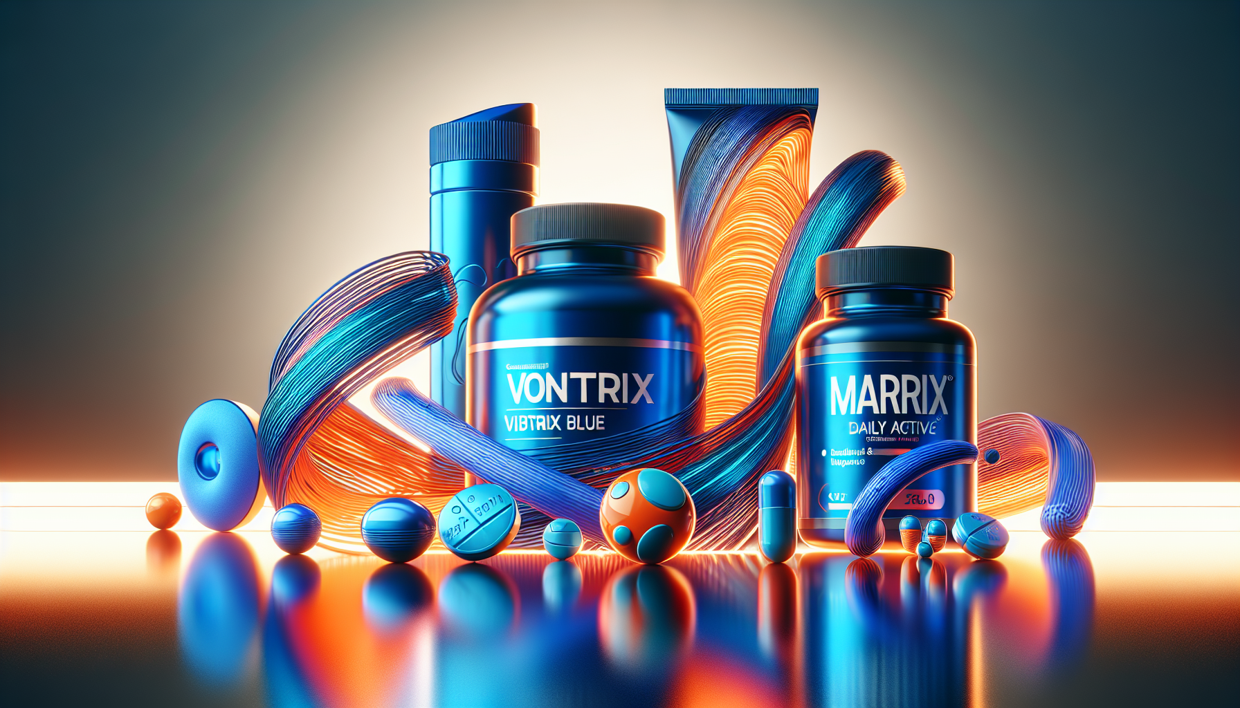 Illustratie van libido verhogende supplementen en producten voor mannen