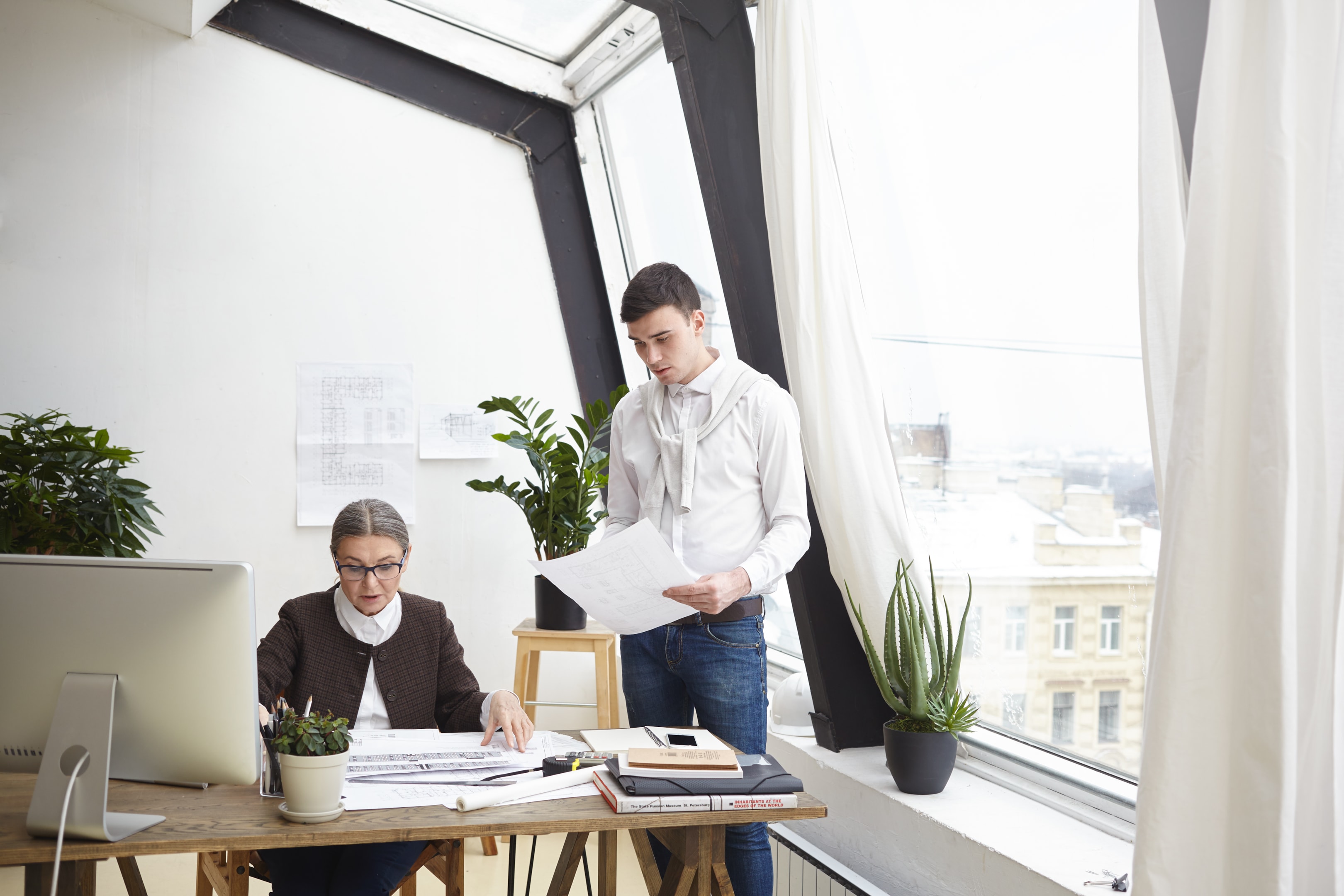 team working at the office