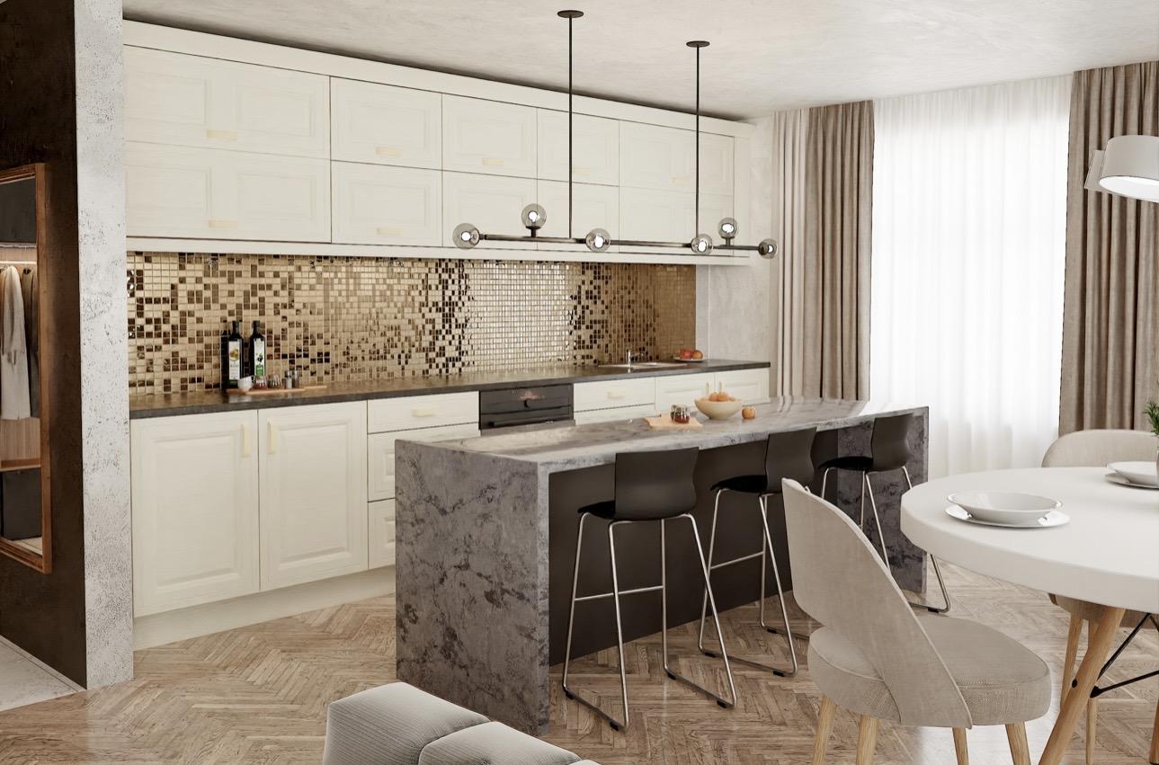 Mock Inframe Porcelain Kitchen Door