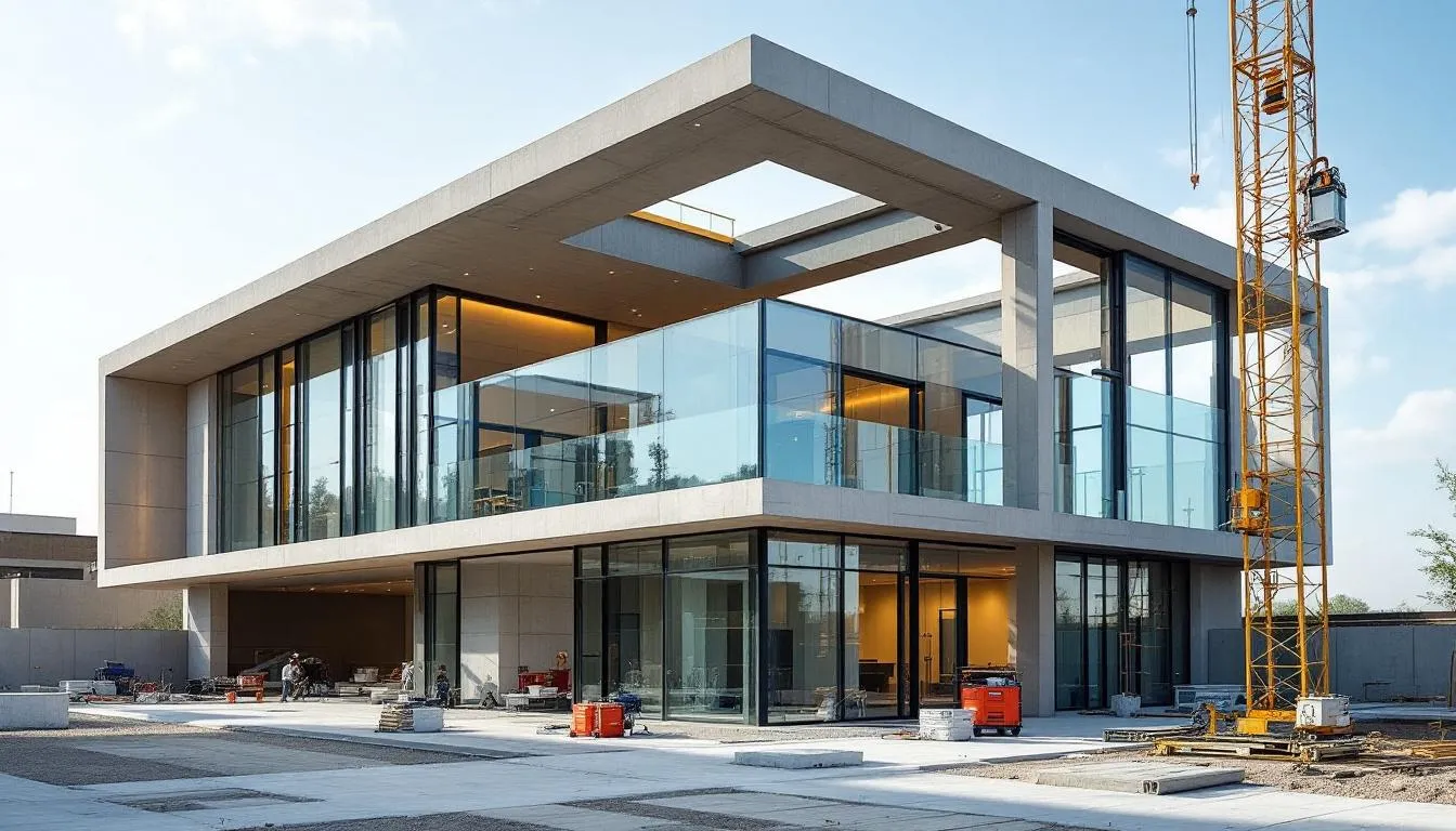 A construction site showcasing comprehensive design build services in Fort Worth.