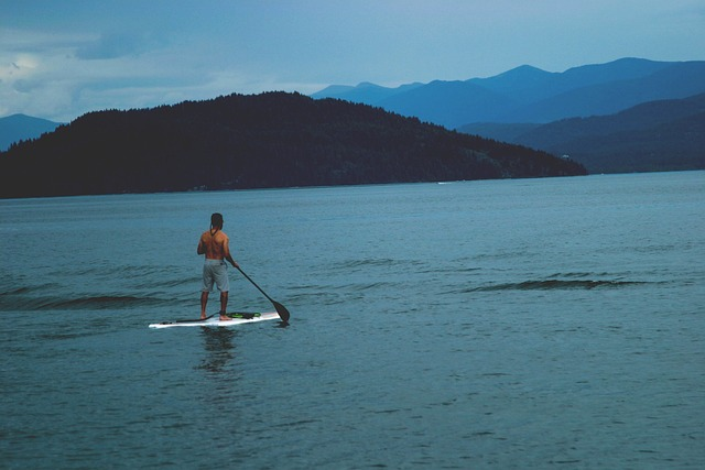 lake, water, paddle board