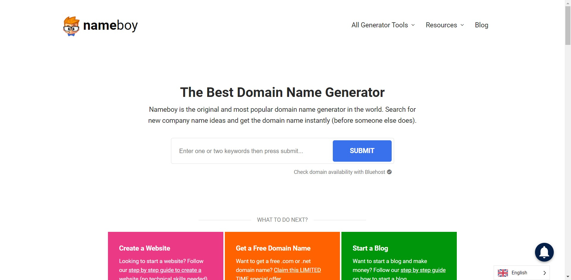 NameBoy Domain Name Generator