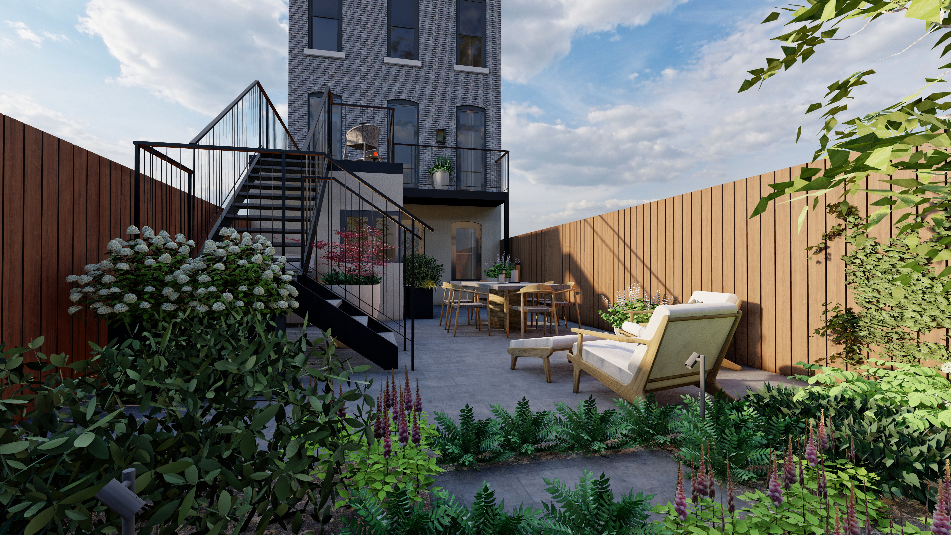 Tiny backyard ideas, add lush greenery