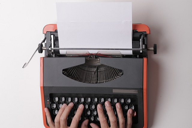 typewriter showing how an ai content writer can help generate content ideas for enterprise marketing teams