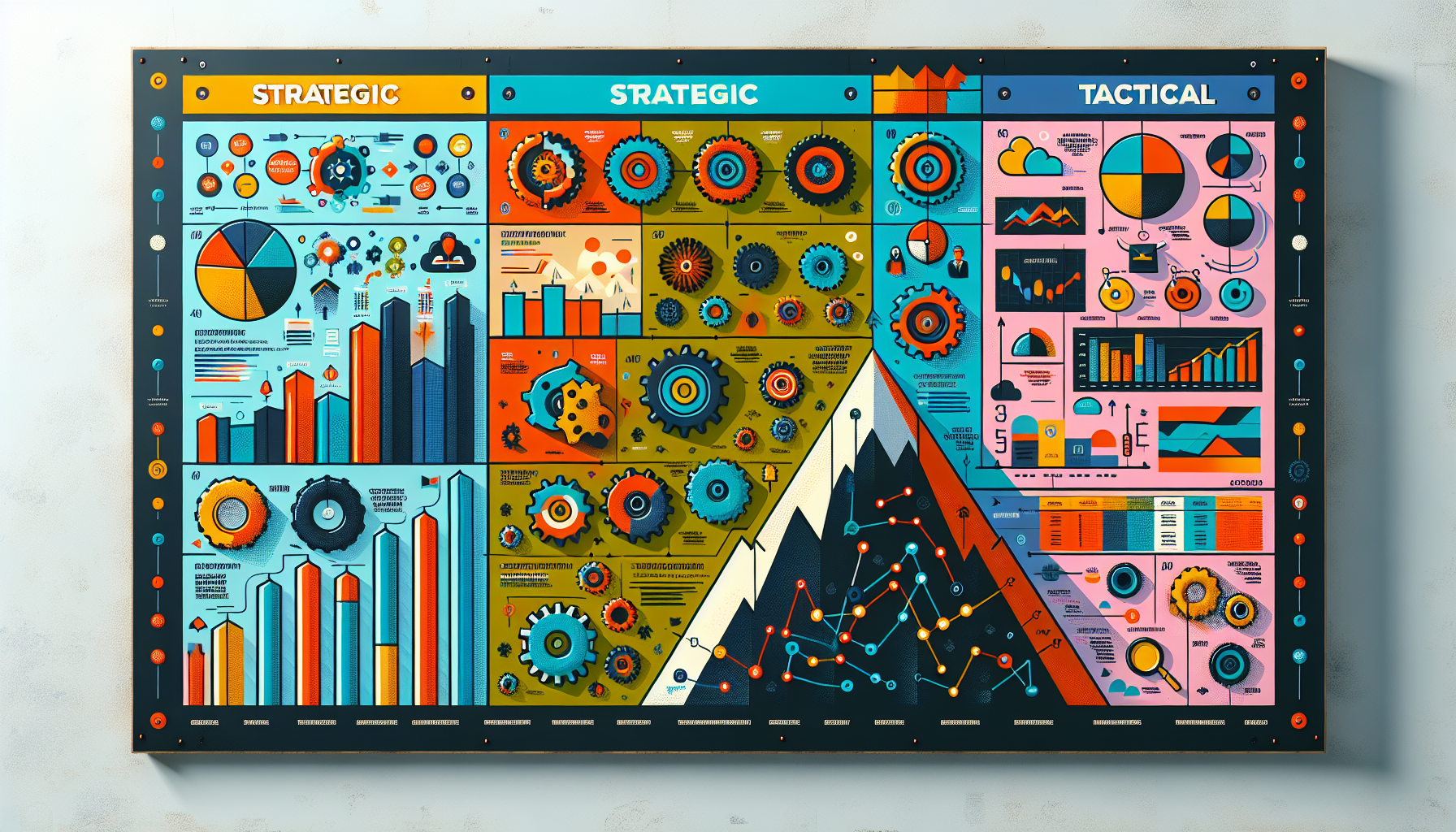 Examples of strategic and tactical outcomes in a visual format.