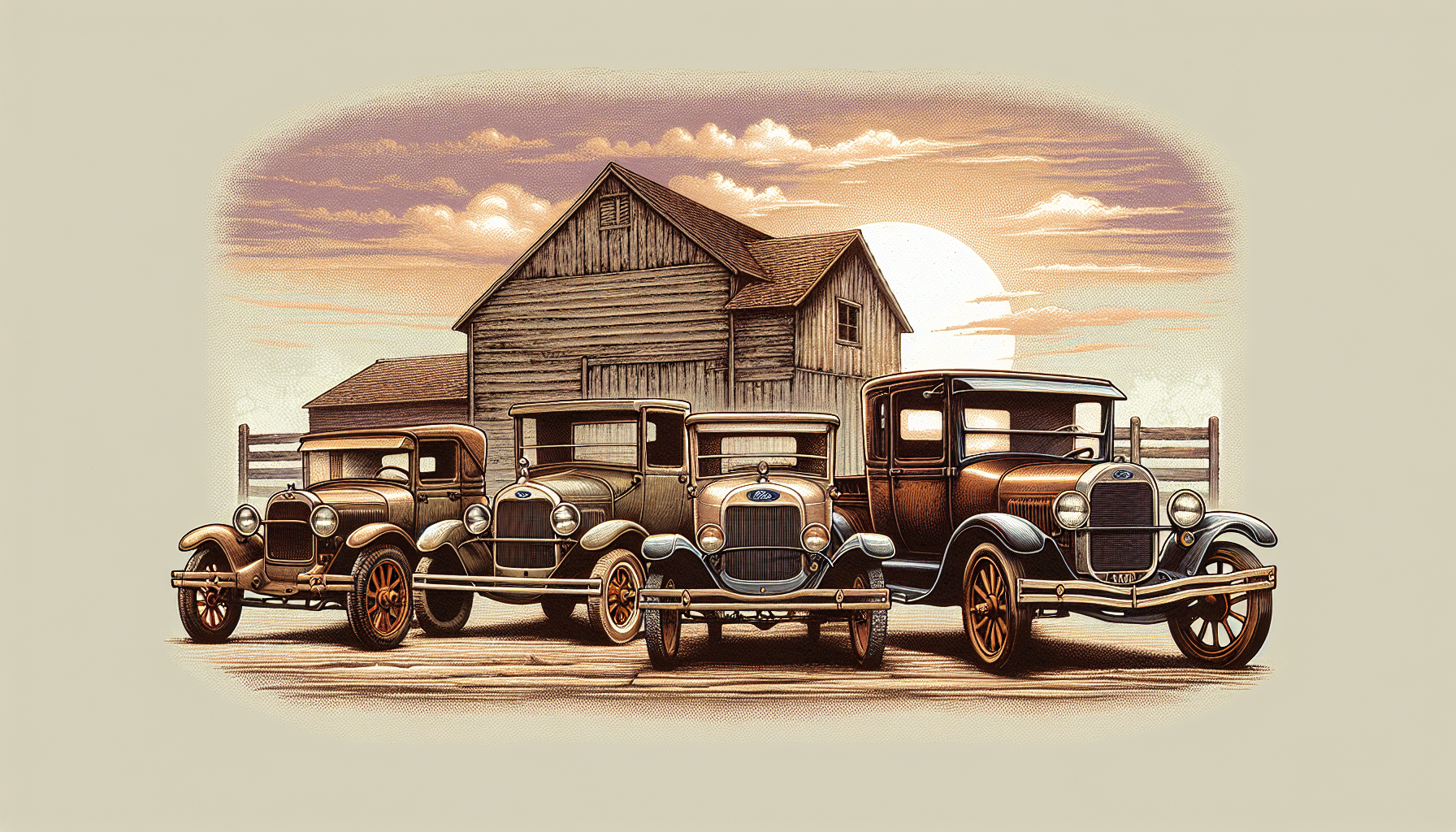 Illustration of Ford Truck Old Models
