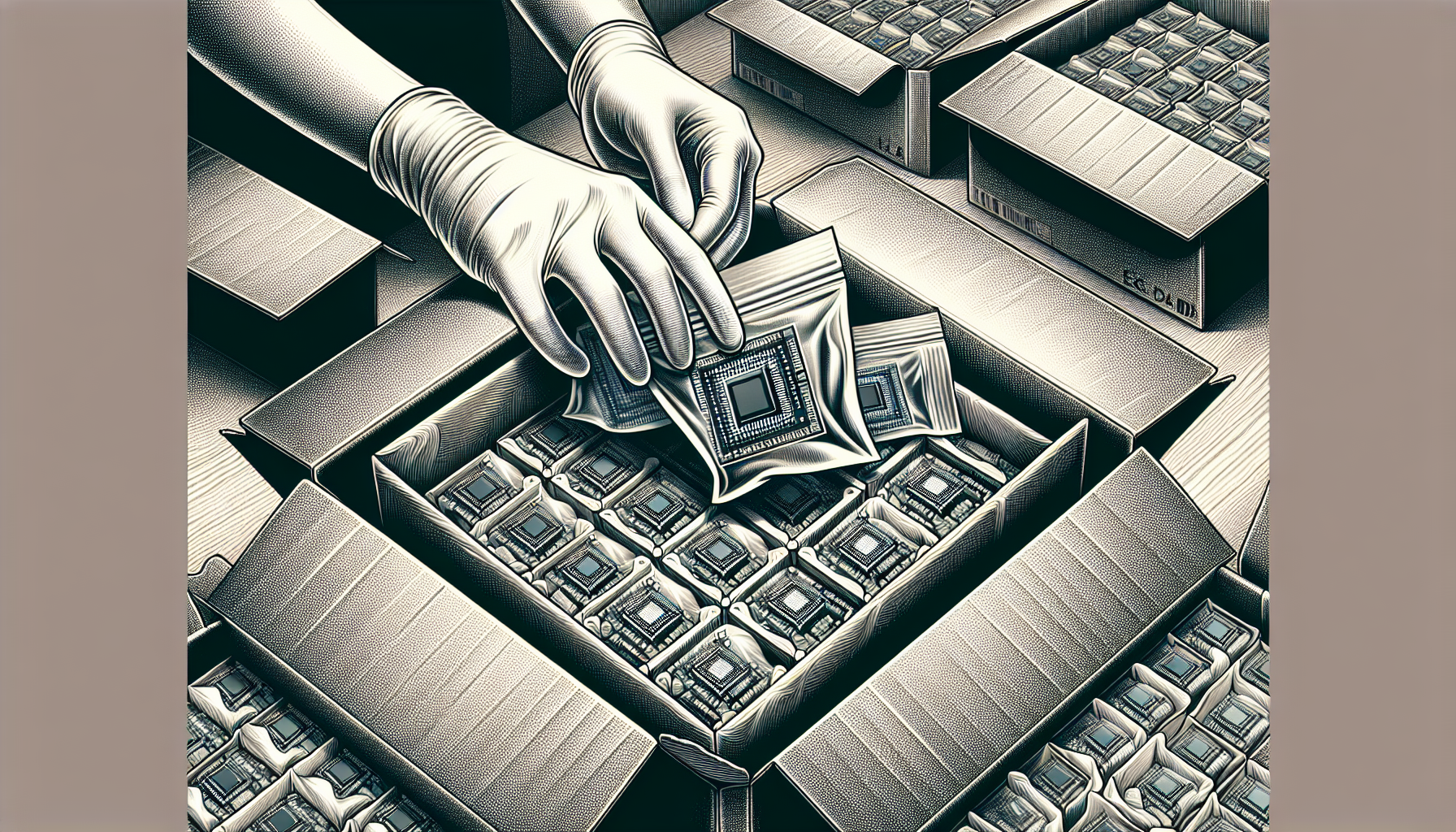 Illustration of packaging standards for ICs