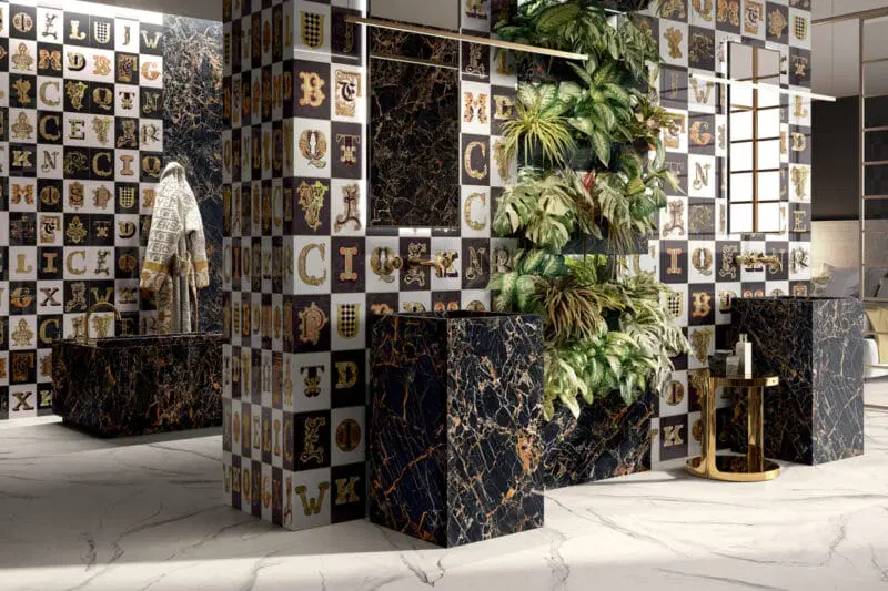Versace Manifesto collection, available at EMC Tiles.