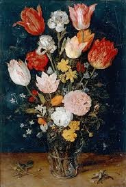 Flowers in a Glass Vase (Jan Brueghel the Elder, 1608)