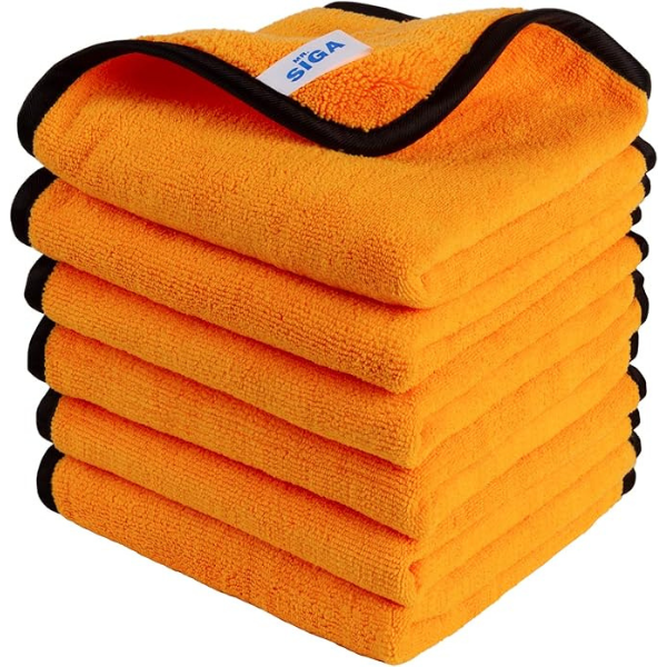 MR.SIGA Professional Premium Microfiber Towels (15.7" x 23.6", Dual-Sided)