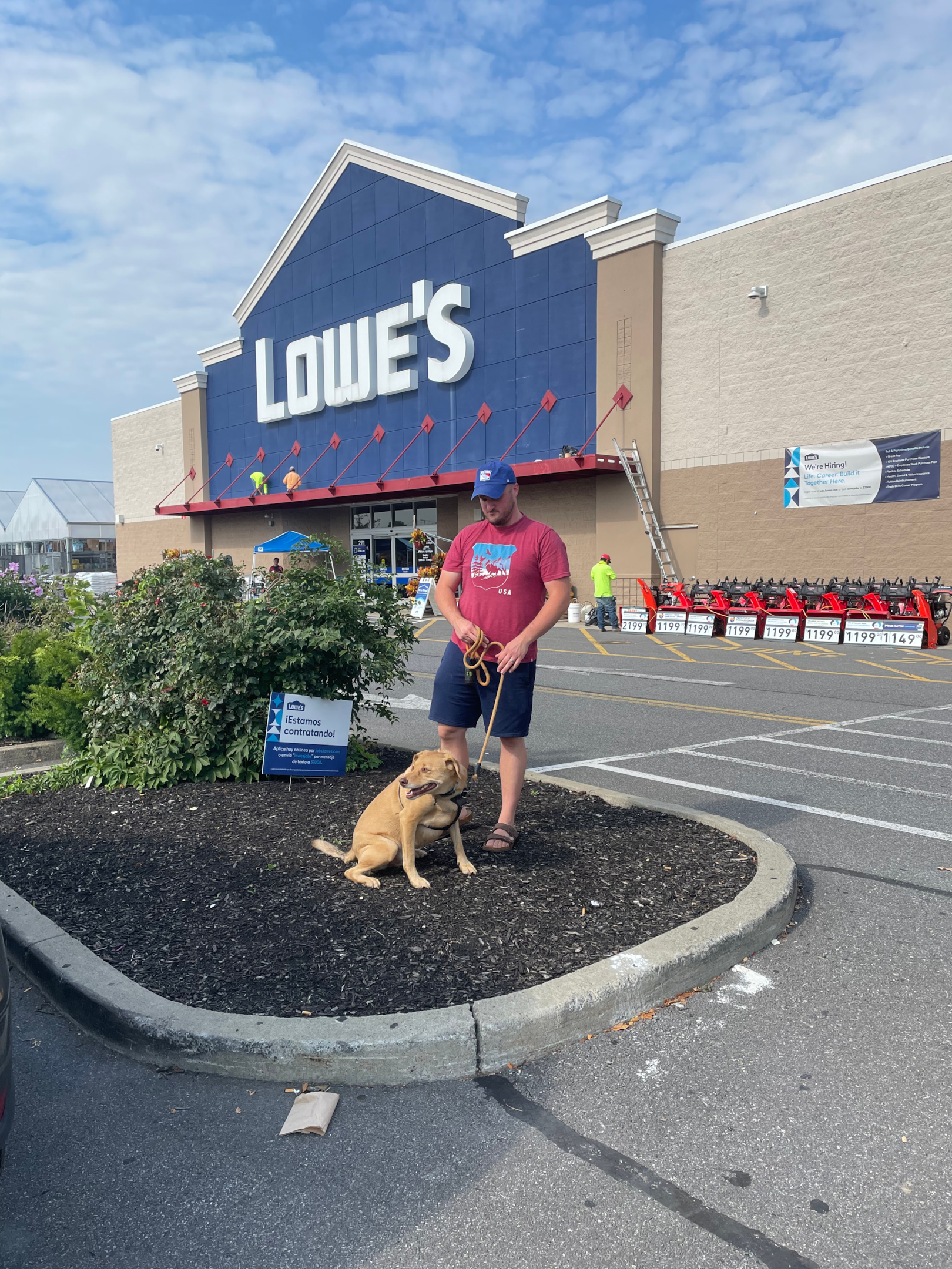 Standing in front of the local Lowe's!