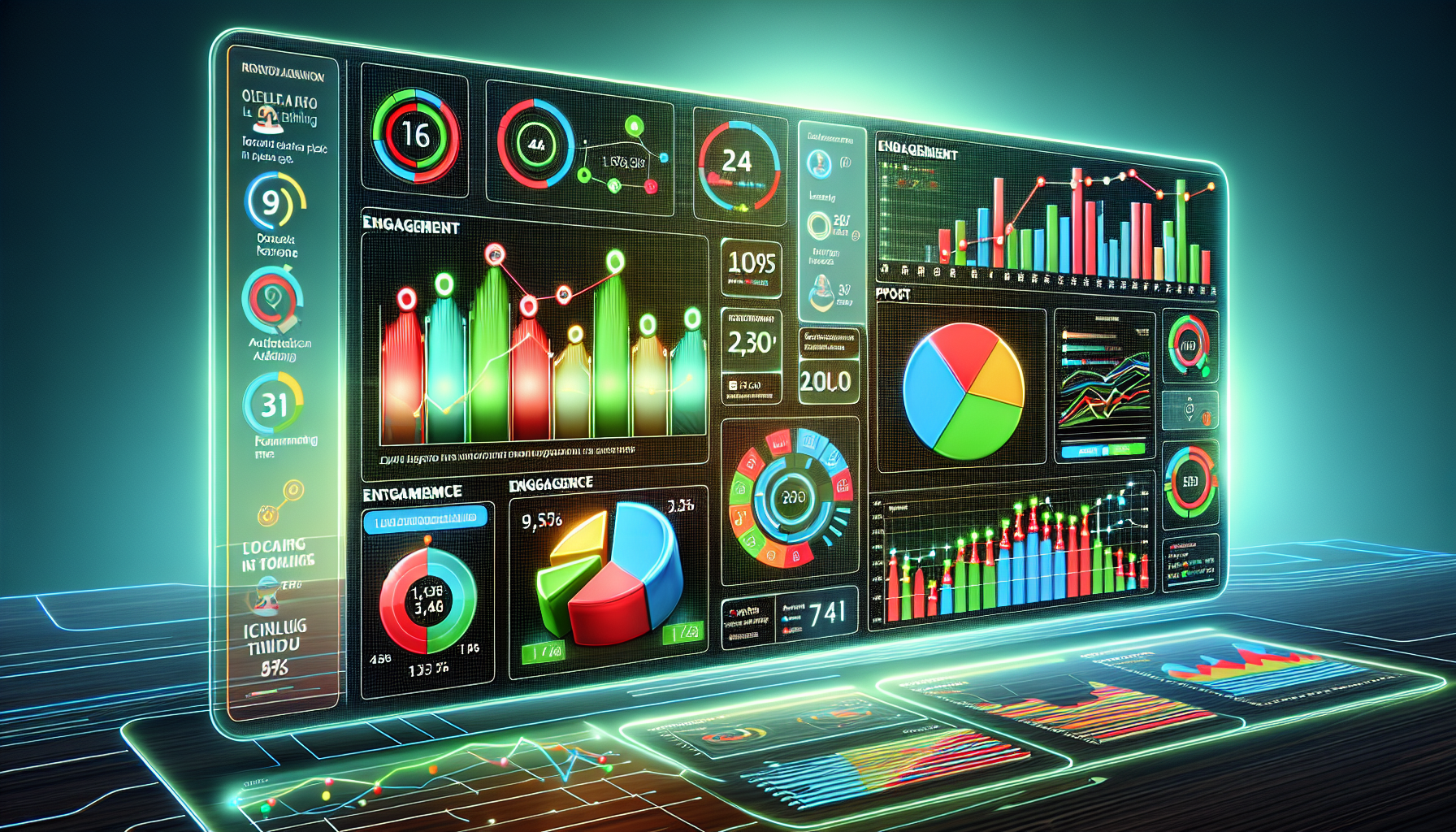 An illustration depicting analytics and metrics for LinkedIn success.