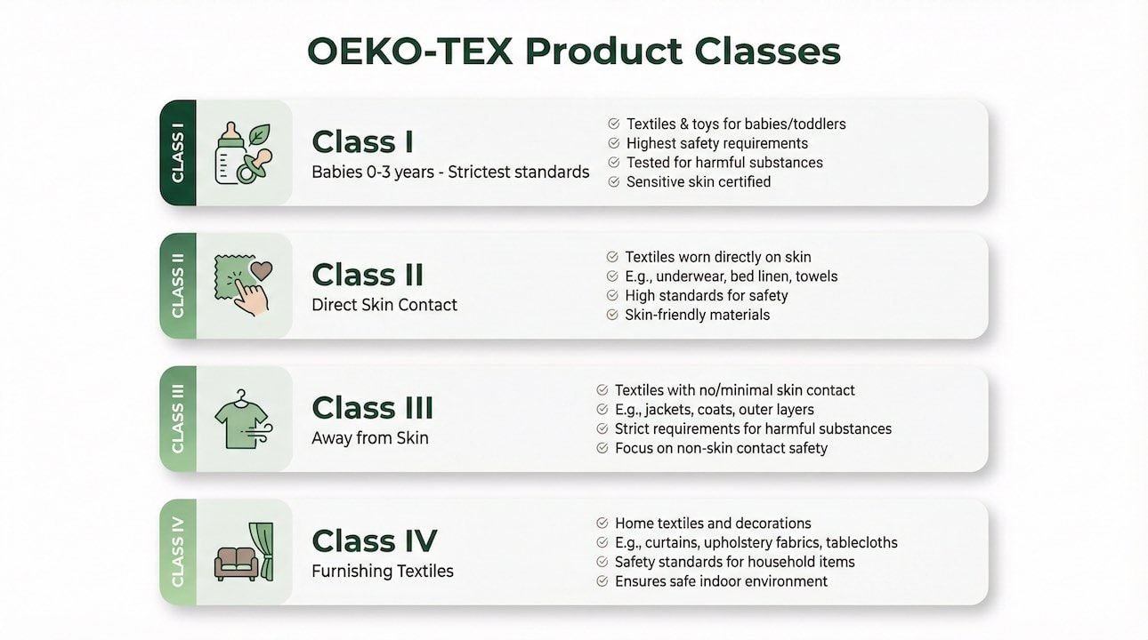 product classes of oeko tex