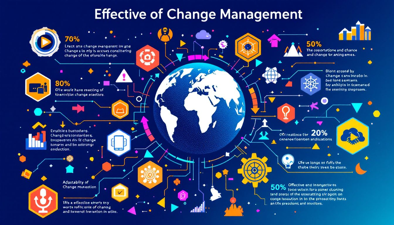 A graphic highlighting the key benefits of effective change management.