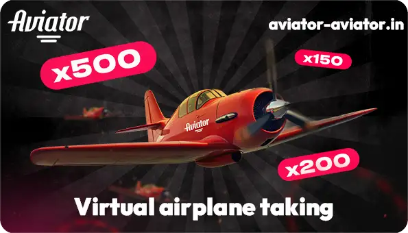 Virtual airplane taking off with increasing multiplier curve