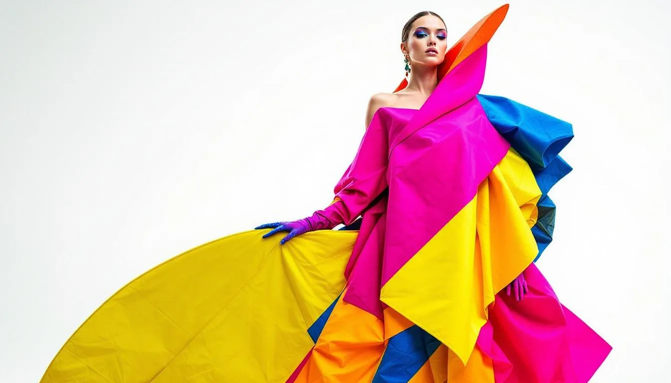 A bold fashion statement showcasing vibrant colors and patterns.
