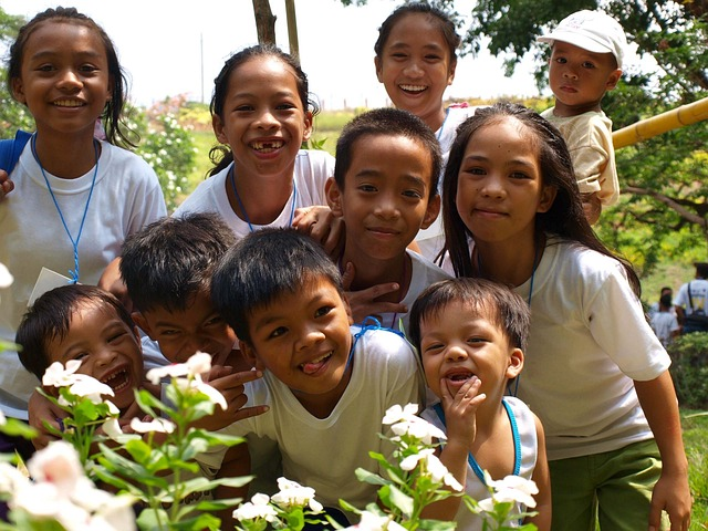 children, smiling, asian