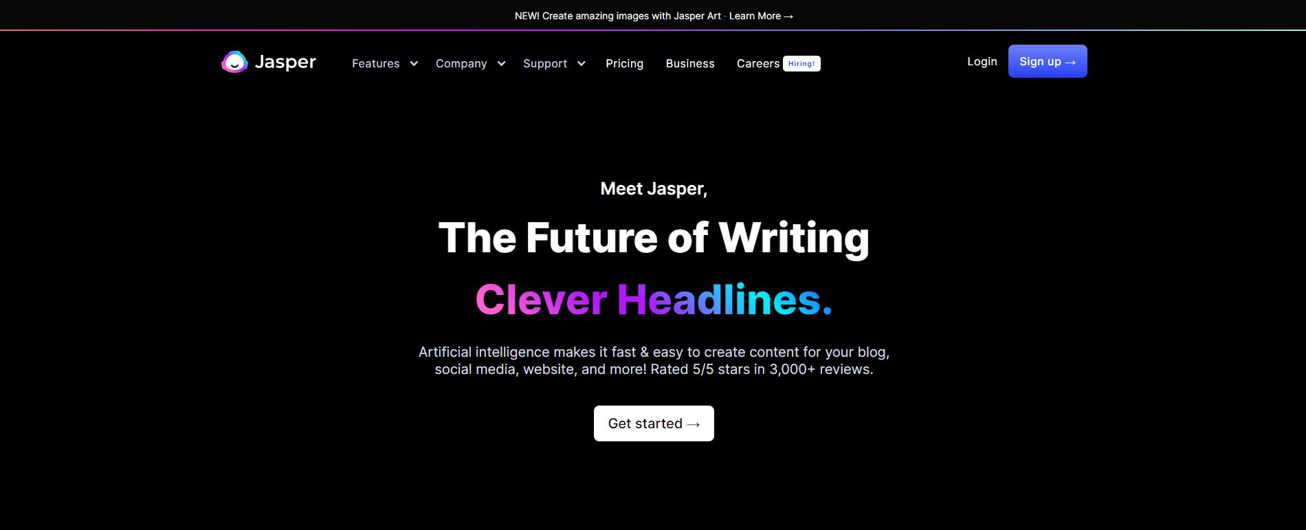 best copywriting software with AI content generation - jasper