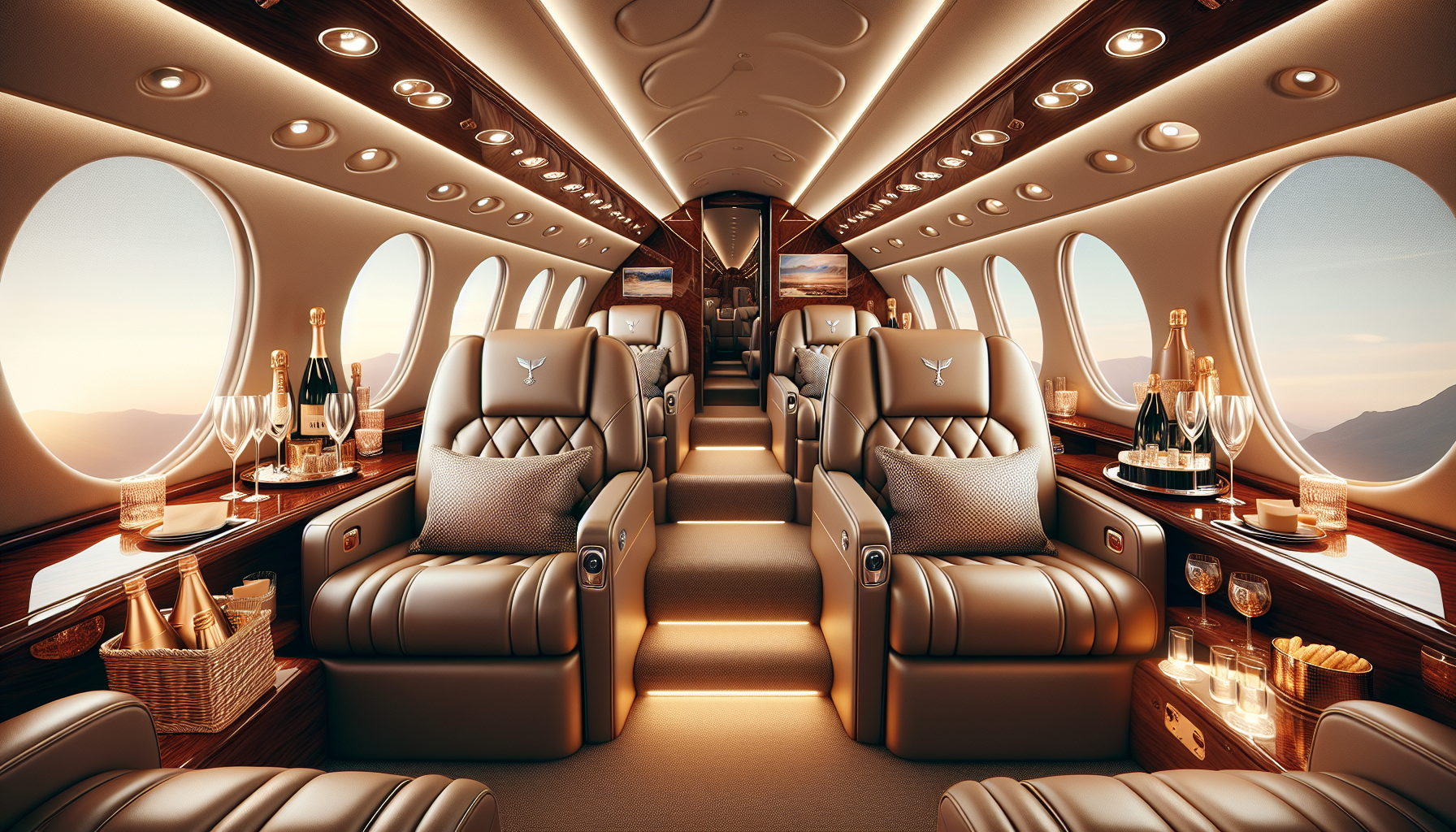 Luxurious private jet charter flights