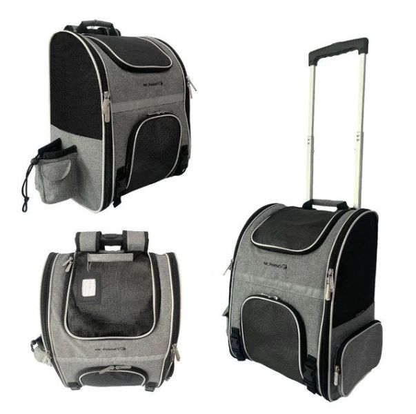Mr Peanut's Malibu Series Backpack Pet Carrier Stroller With Detachable Wheelbase