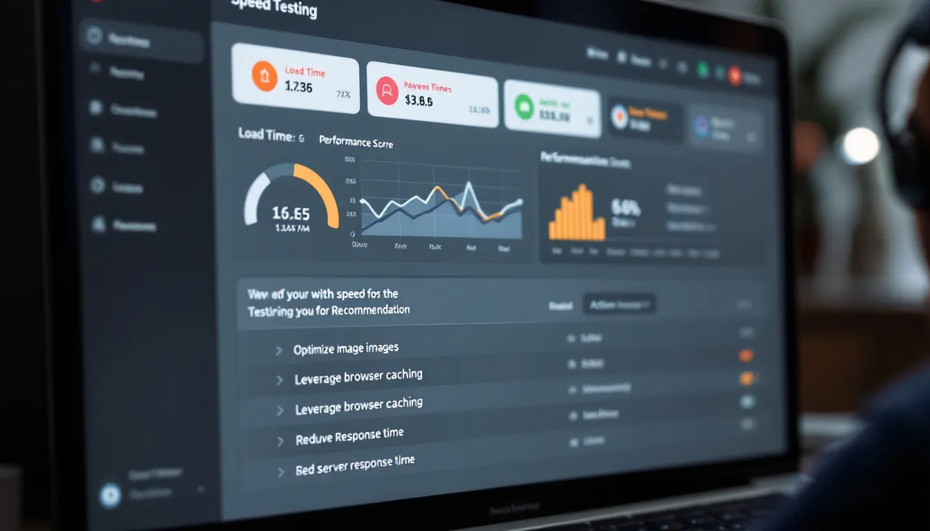 A website speed testing tool displays various performance metrics and recommendations, highlighting factors like load times, server resources, and potential optimizations for a WooCommerce store. It suggests improvements such as utilizing a content delivery network and optimizing images to enhance the website's speed and overall performance.
