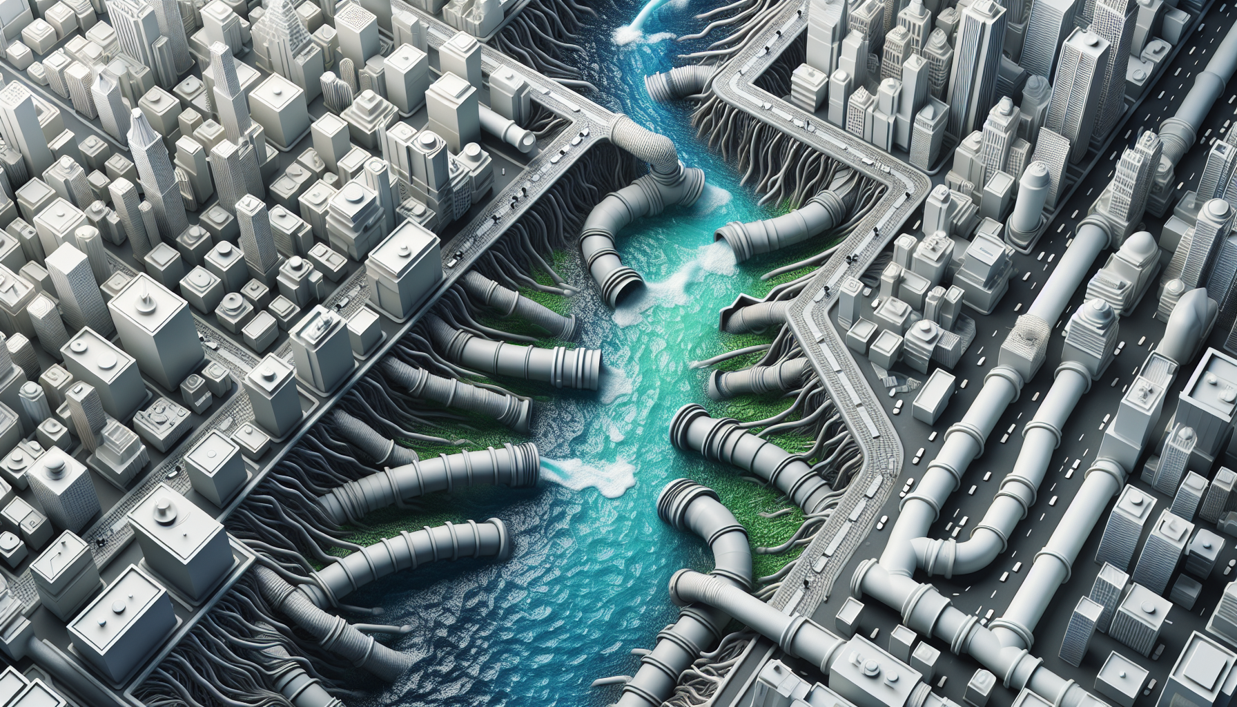 Illustration of stormwater drainage system