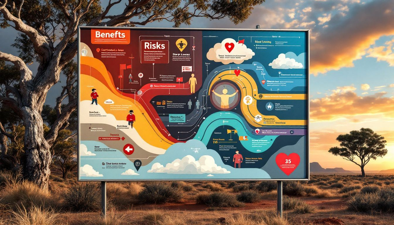 A chart comparing risks and benefits of testosterone therapy.