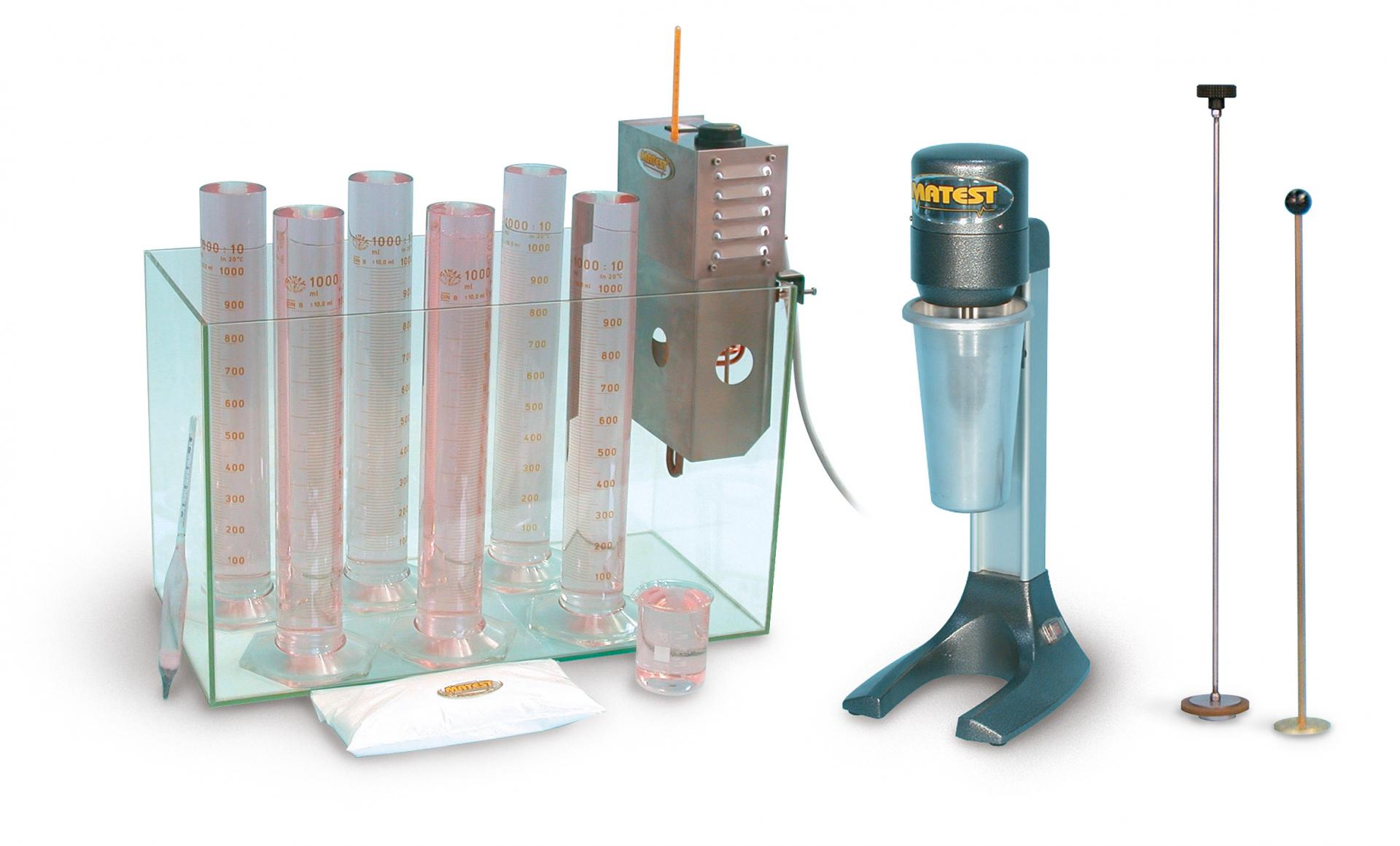 Particle size distribution analysis equipment with soil hydrometers