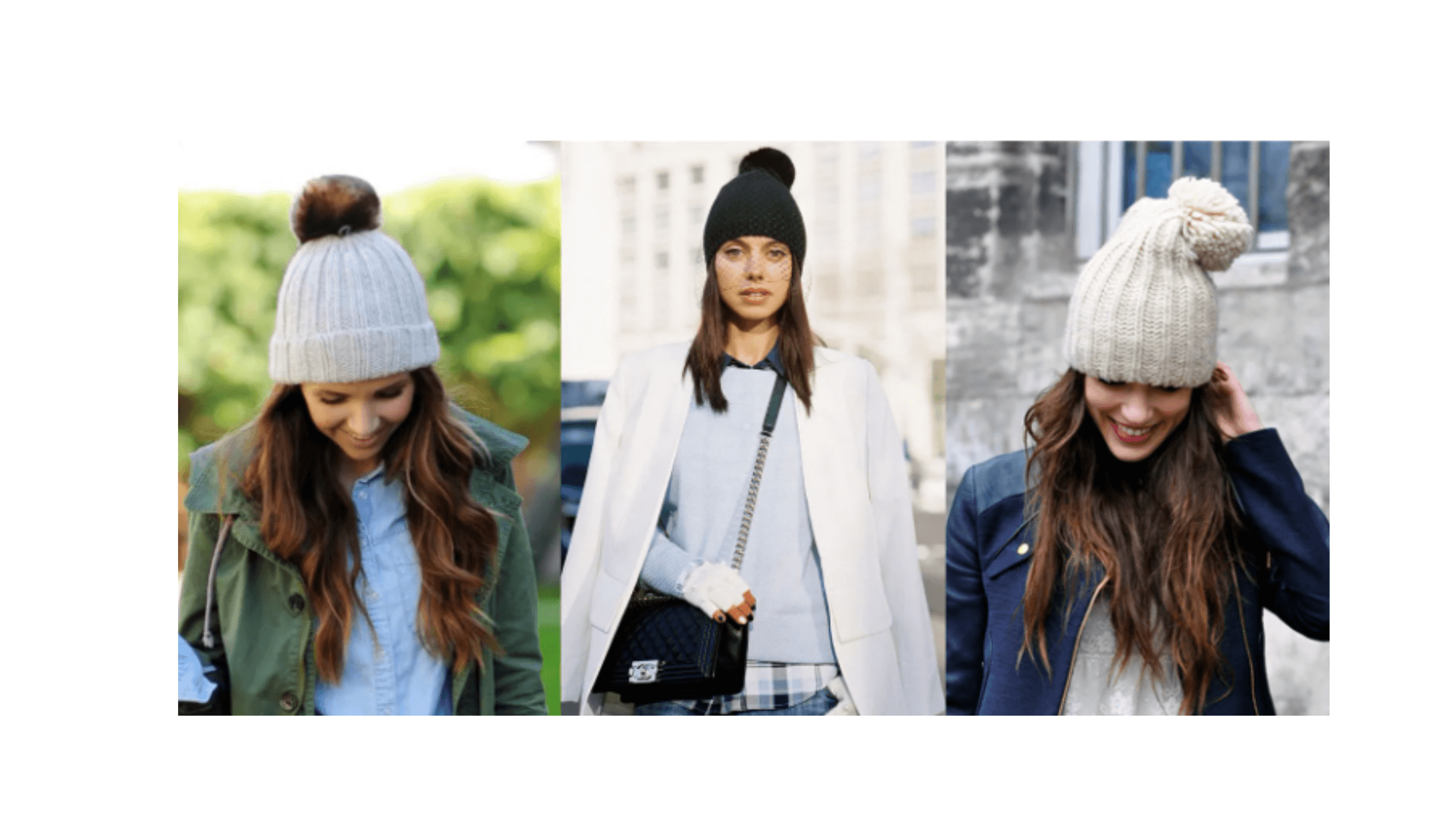 A group of stylish women wearing different types of winter hats for women to complete their special event outfits.