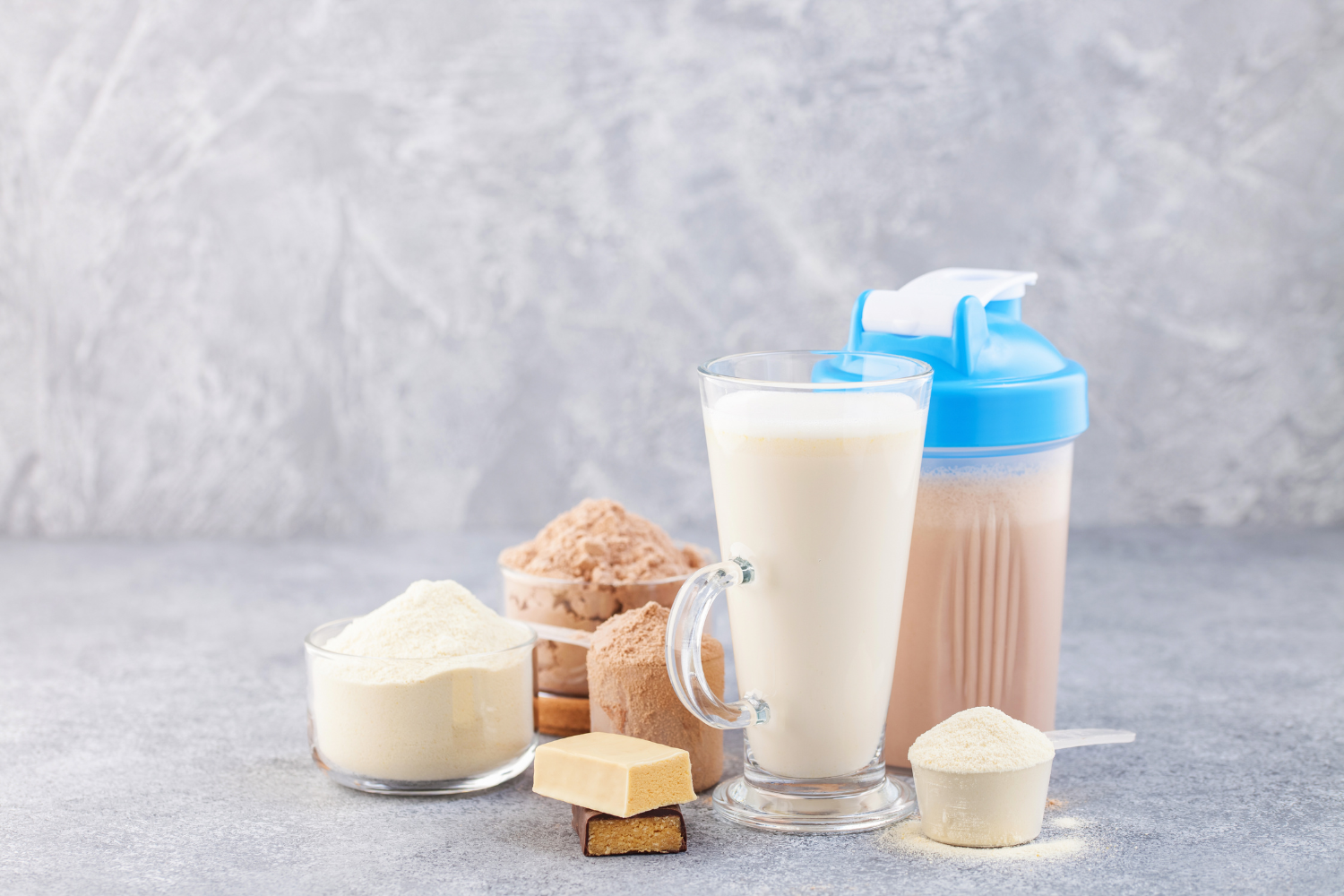 Protein powders and shakes.