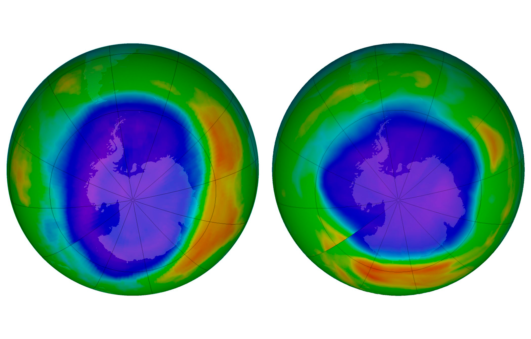 ozone rays around the earth