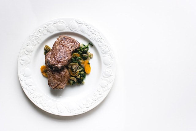 steak, meat, food