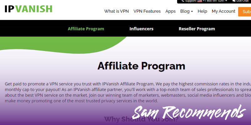 IPVanish affiliate program
