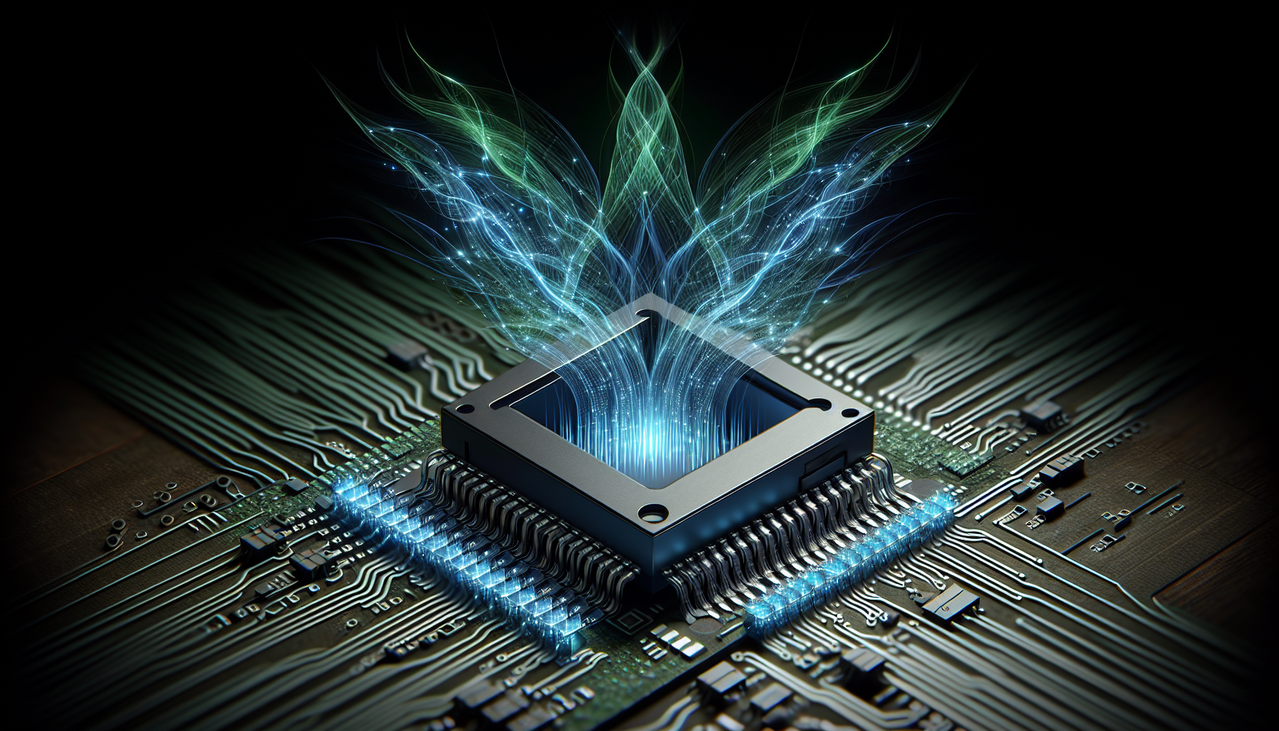 Illustration of a 32-bit microcontroller with high performance and low power